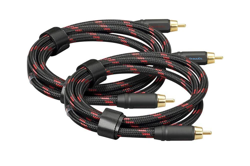 TOPPING TCR2 6N Single Crystal Copper Gold-Plated RCA Professional Audio Cable 4 TOPPING TCR2 6N Single Crystal Copper Gold-Plated RCA Professional Audio Cable - Image 2