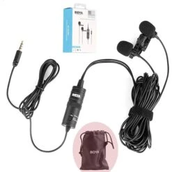 BOYA BY-M1DM Dual Lavalier Universal Microphone 9 BOYA BY-M1DM Dual Lavalier Universal Microphone -Audio Headphone Store 3 75ba5825 d33b 4e1b 90ed 391bac043cb1