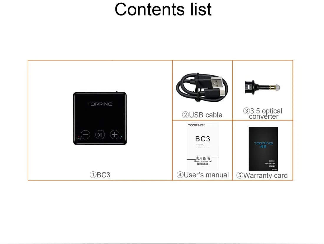 Topping BC3 Headphone Amp Wireless Bluetooth5.0 LDAC 24bit/96kHz CSR8675 Receiver Hi-Res Audio With AAC/SBC/aptX HD/aptX Black 8 Topping BC3 Headphone Amp Wireless Bluetooth5.0 LDAC 24bit/96kHz CSR8675 Receiver Hi-Res Audio With AAC/SBC/aptX HD/aptX Black - Image 6