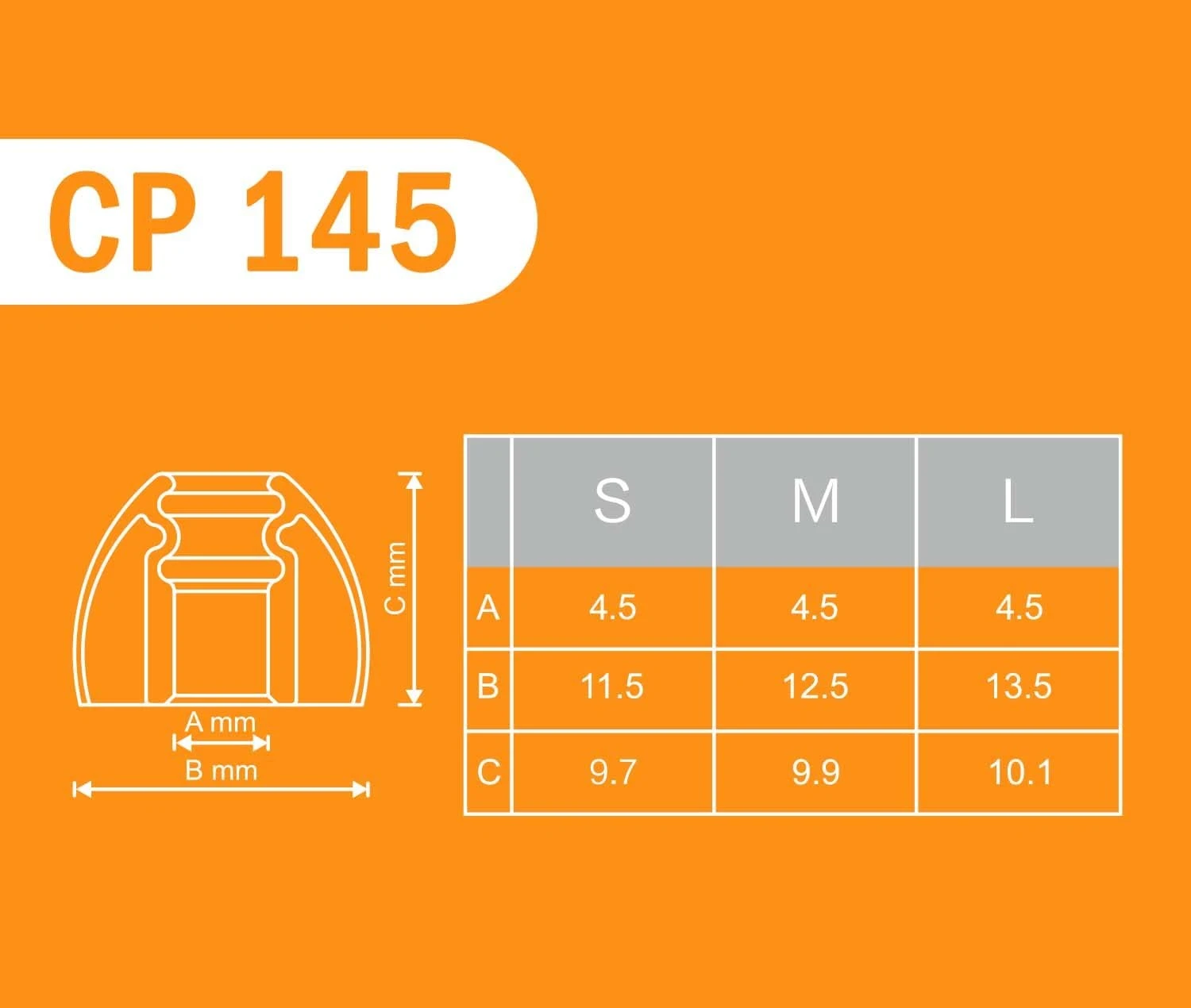 SpinFit CP145 Silicone Eartips (1 Pair) 6 SpinFit CP145 Silicone Eartips (1 Pair) - Image 4