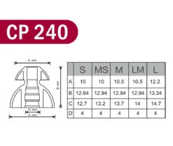 Spinfit CP240 Double Flange Silicone Eartips 15 Spinfit CP240 Double Flange Silicone Eartips -Audio Headphone Store CP240 SizeChart Future