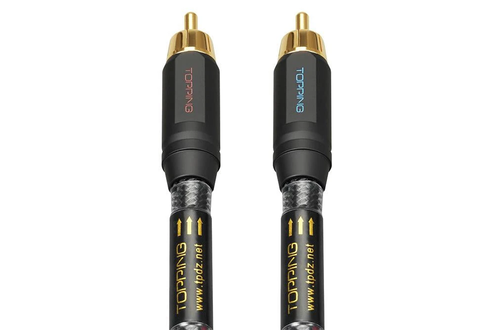TOPPING TCR2 6N Single Crystal Copper Gold-Plated RCA Professional Audio Cable 6 TOPPING TCR2 6N Single Crystal Copper Gold-Plated RCA Professional Audio Cable - Image 4